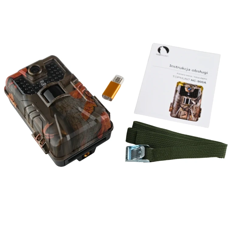 ZESTAW Fotopułapka KAMERA LEŚNA HC-900A 36Mpx 44 IR LED
