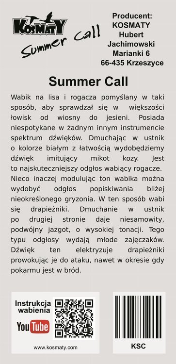 Wabik KOSMATY Summer Call