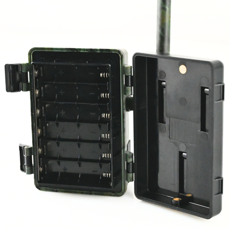 Zestaw Fotopułapka gsm Kamera Leśna TOPHUNT H6 Dark Green Panel Solarny 6xAkumulator 18650 Karta SD 32 GB Karta SIM Orange