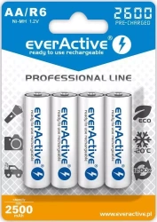 Akumulatorki AA / R6 everActive Ni-MH 2600 mAh ready to use - 4 sztuki