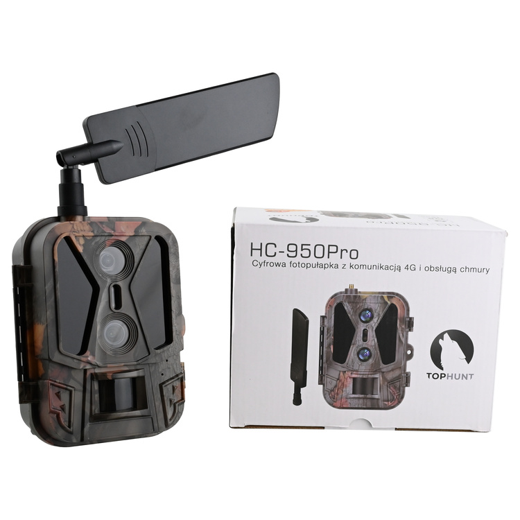 Kamera Leśna Fotopułapka 4K 4G LTE PODGLĄD na ŻYWO Aplikacja HC-950Pro AKU