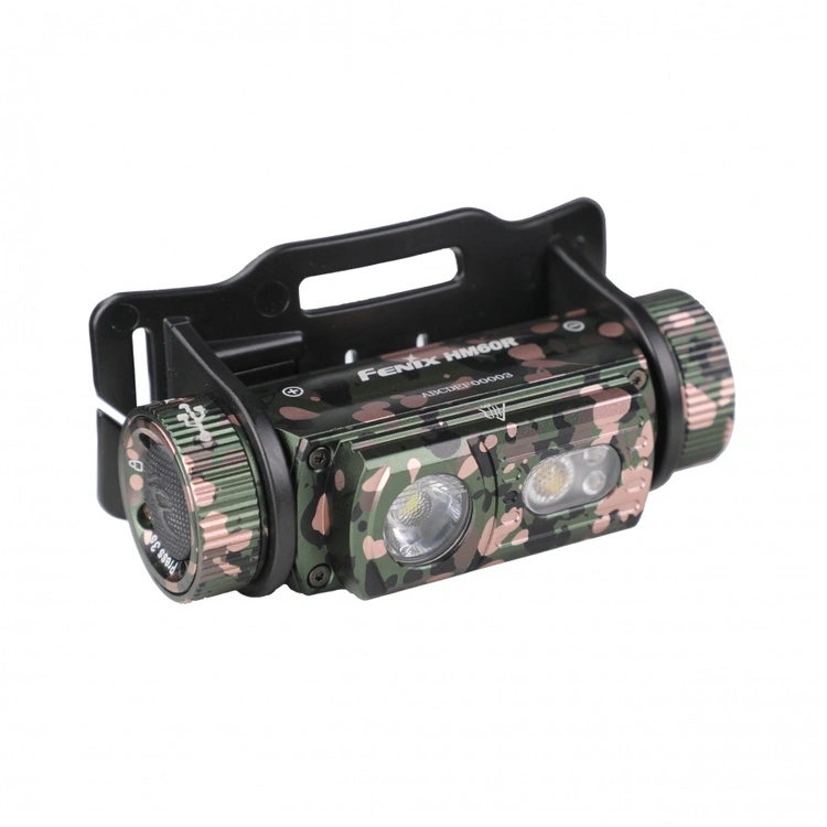 Latarka czołowa Fenix HM60R Camouflage – mocna, ładowalna USB, outdoorowa LED