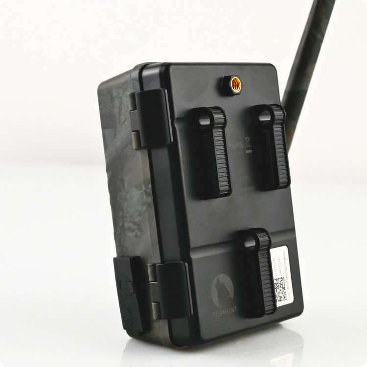 Zestaw Fotopułapka gsm Kamera Leśna TOPHUNT H6 Dark Green Panel Solarny 6xAkumulator 18650 Karta SD 32 GB Karta SIM Orange