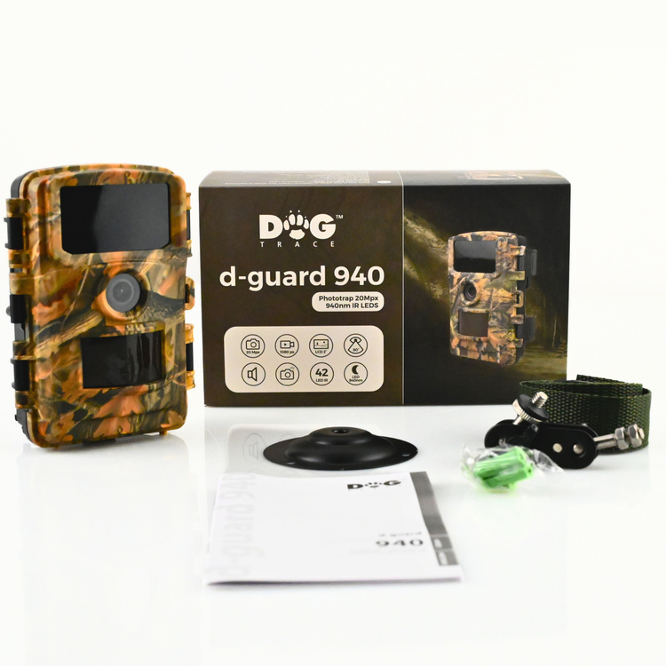 Zestaw Fotopułapka DOGTRACE D-Guard 940 + Karta SD 32GB + Baterie AA x4