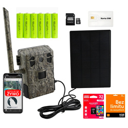 Zestaw fotopułapka z podglądem na żywo TopHunt 2.7K 4G LTE Tree Grain
