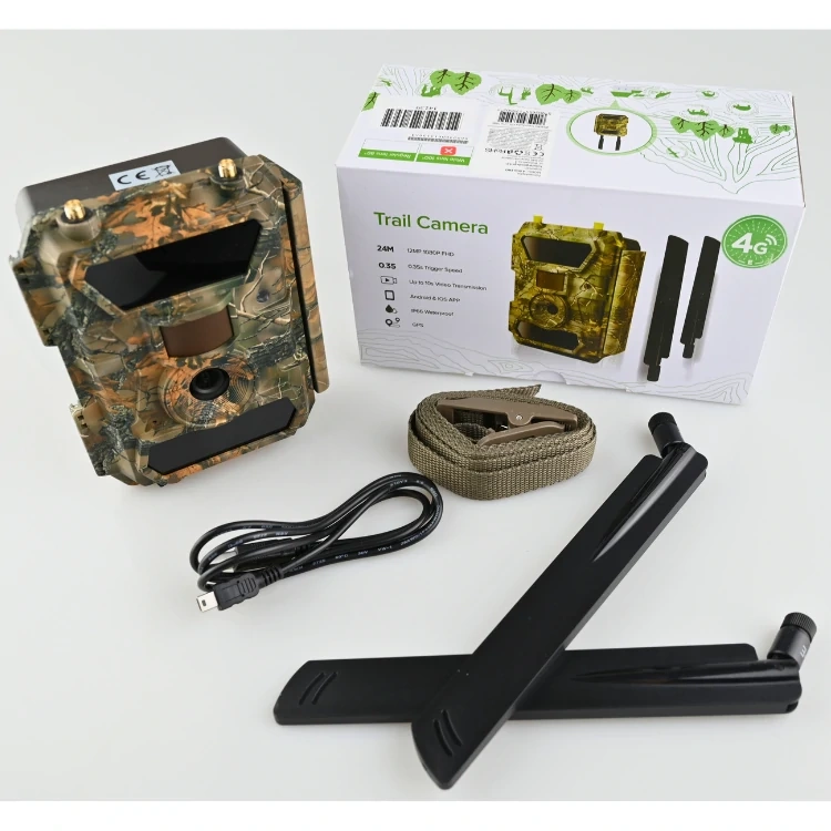 Zestaw Fotopułapka kamera leśna SF4.0 CG Pro 100° GSM 4G LTE 24MPX + 12XAA + SD 32GB