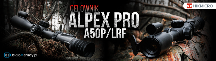 Celownik noktowizyjny Hikmicro ALPEX PRO A50PL LRF z uchwytem pod IR + Iluminator X-HOG Pro