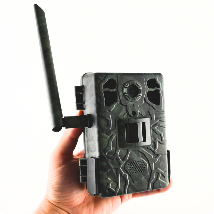 Zestaw Fotopułapka GSM Kamera Leśna TOPHUNT H6 Green Panel Solarny 6xAkumulator 18650 Karta SD 32 GB Karta SIM Orange