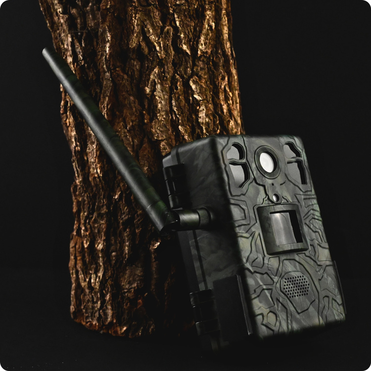 Zestaw Fotopułapka GSM Kamera Leśna TOPHUNT H6 Green Panel Solarny 6xAkumulator 18650 Karta SD 32 GB Karta SIM Orange