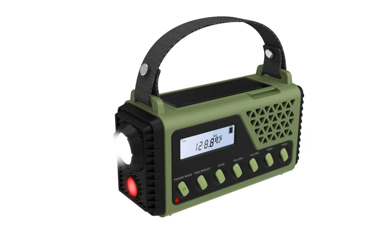 Przenośne Radio Solarne TOPHUNT 1199MAX Solarne Alarmowe Awaryjne Latarka Bateria SOS