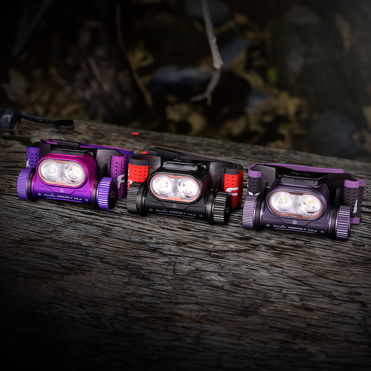 Latarka Czołowa Fenix HM65-T v2.0 ciemnofioletowa