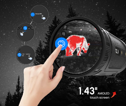 Monokular termowizor obserwacyjny GUIDE TE211M - dotykowy ekran