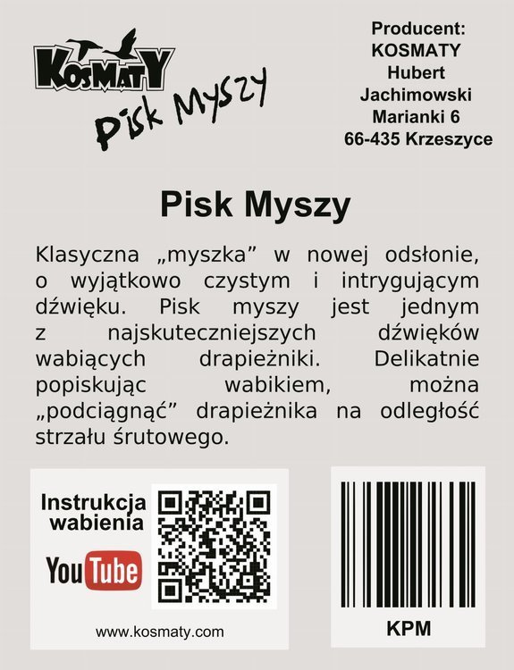 Wabik KOSMATY Pisk Myszy