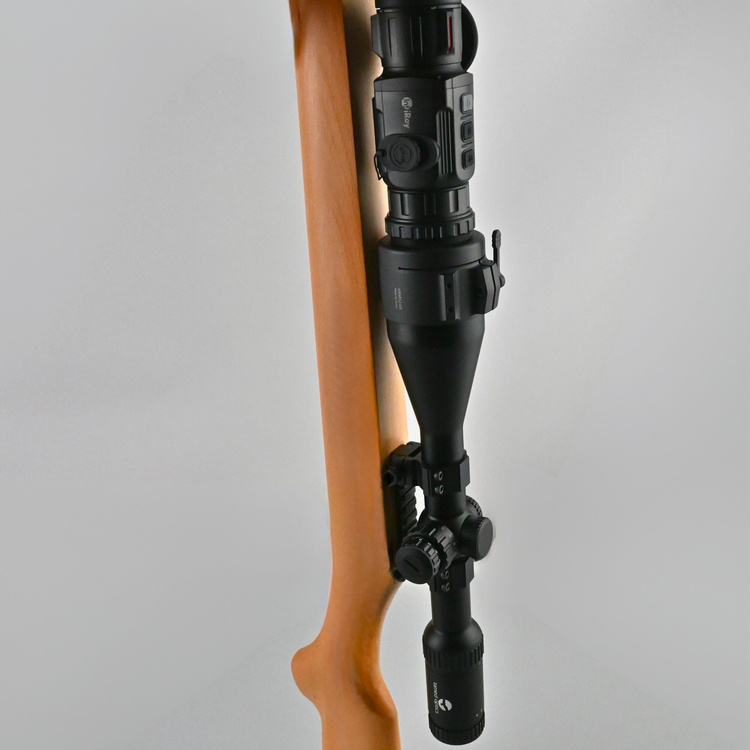 Zestaw Luneta Celownicza Tamed Optics 3-18x56 HD SF 4A + Adapter Rusan ARM52 65 mm Q-R + Nasadka noktowizyjna noktowizor InfiRay CD35