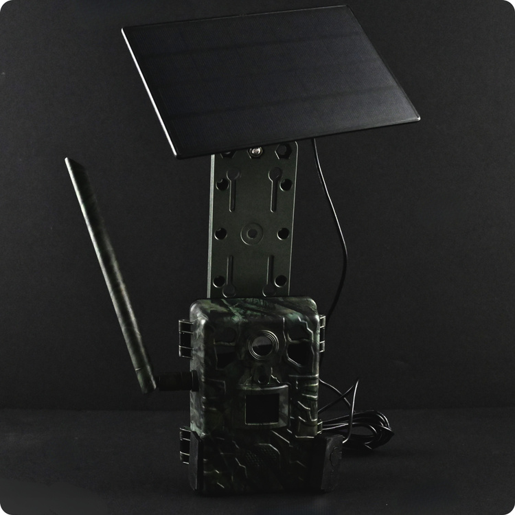 Zestaw Fotopułapka GSM Kamera Leśna TOPHUNT H6 Green Panel Solarny 6xAkumulator 18650 Karta SD 32 GB Karta SIM Orange