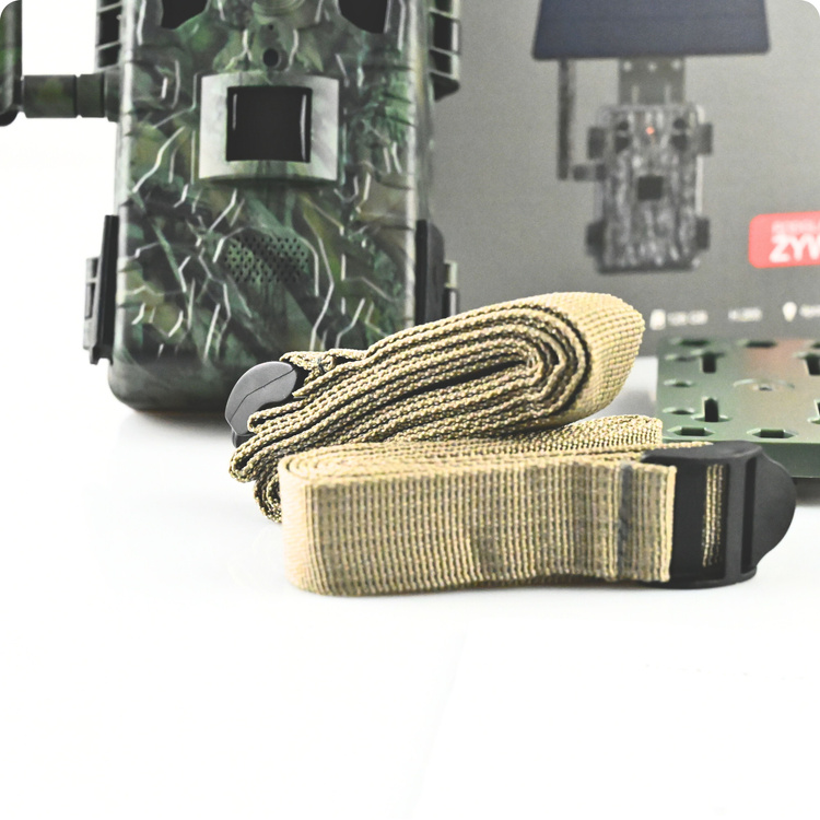 Zestaw Fotopułapka GSM Kamera Leśna TOPHUNT H6 Green Panel Solarny 6xAkumulator 18650 Karta SD 32 GB Karta SIM Orange