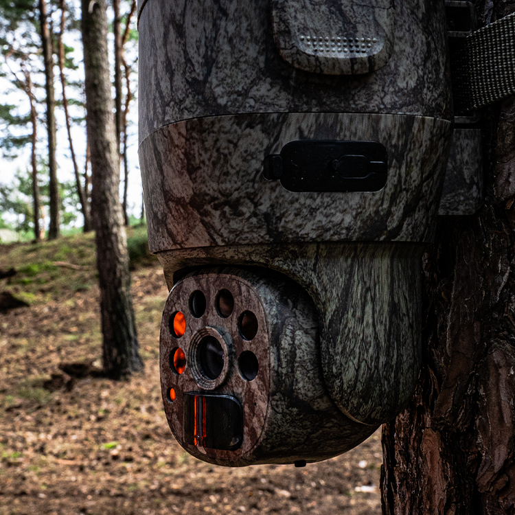 Kamera terenowa P6 4G LTE obrotowa Live View z panelem solarnym – fotopułapka SIM