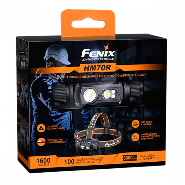 Latarka diodowa Fenix HM70R - czołówka