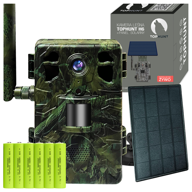 Kamera leśna fotopułapka TopHunt 2.7K 4G LTE podgląd na żywo Green