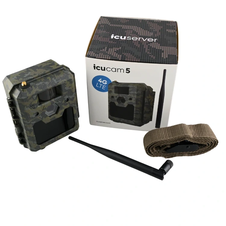 Zestaw Fotopułapka Icucam 5- 4G/LTE GSM12Mpx,52 diody IR, 40m doświetlenia, PL +Karta SD 32Gb +8xAA