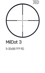 Luneta MeoPro R6 5-30x56 FFP RD - Mil-Dot3
