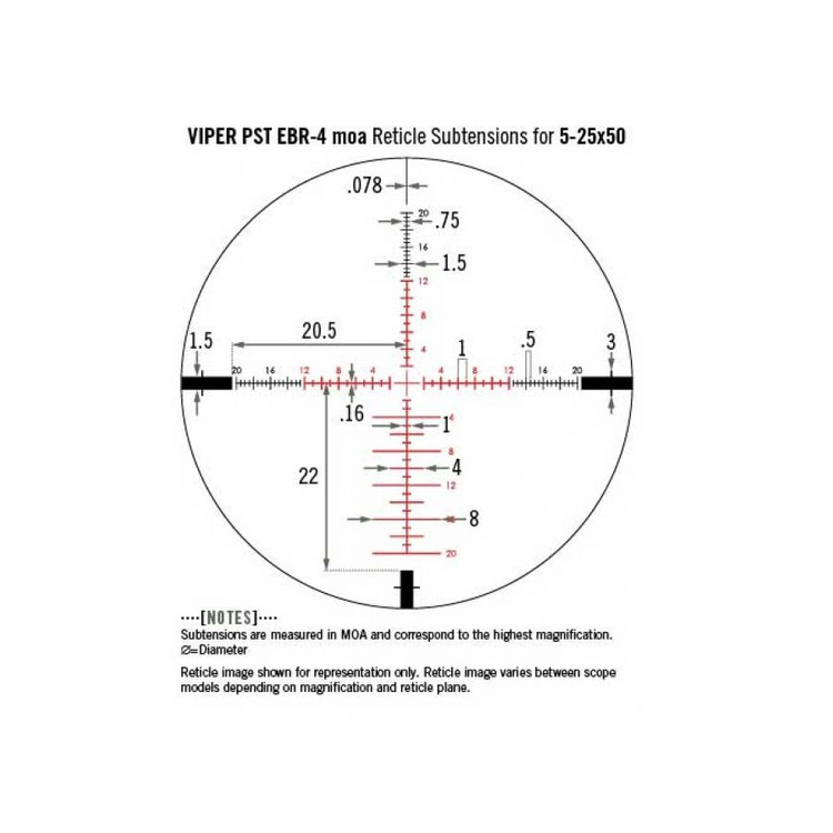 Luneta celownicza Vortex Viper PST II 5-25x50 30 mm AO EBR-4
