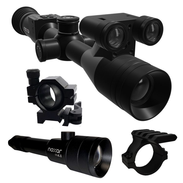 Zestaw Noxar Sidar 4K LRF 70mm 850nm/940nm + IR Dir Pro V2 + montaże + wabik + 18650 + MC1