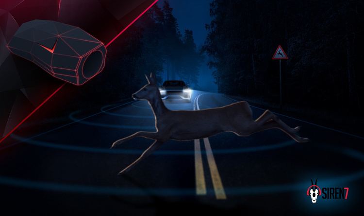 Skuteczny odstraszacz dzikich zwierząt do samochodu DZIKÓW, SAREN, JELENI SIREN7 bezpieczne auto