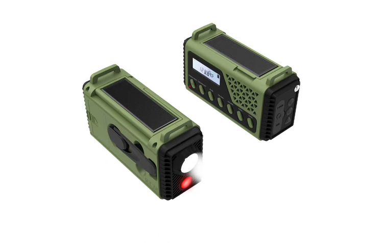 Przenośne Radio Solarne TOPHUNT 1199MAX Solarne Alarmowe Awaryjne Latarka Bateria SOS