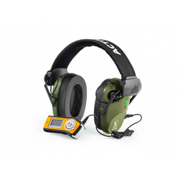 Ochronniki słuchu aktywne RealHunter Active PRO oliwkowe + okulary