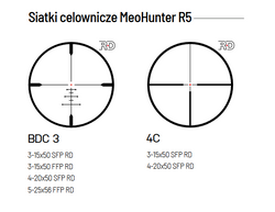 Luneta MeoHunter R5 4-20x50 SFP RD - 4C