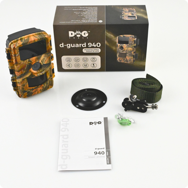 Zestaw Fotopułapka DOGTRACE D-Guard 940 + Karta SD 32GB + Baterie AA x4