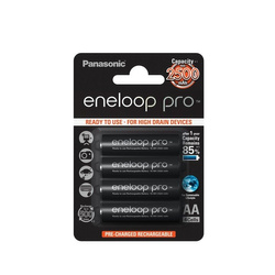 4 x Panasonic Eneloop PRO R6/AA 2550mAh BK-3HCDE/4BE (blister)