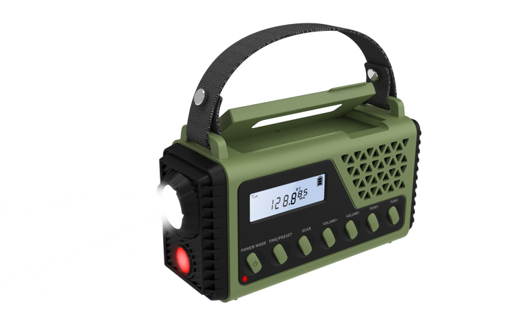 Przenośne Radio Solarne TOPHUNT 1199MAX Solarne Alarmowe Awaryjne Latarka Bateria SOS