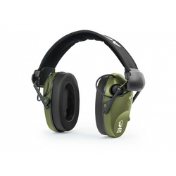Ochronniki słuchu aktywne RealHunter Active PRO oliwkowe + okulary