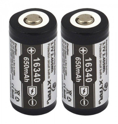 Akumulator XTAR 16340 / R-CR123 3,7V Li-ion 650mAh z zabezpieczeniem