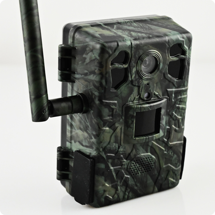 Zestaw Fotopułapka GSM Kamera Leśna TOPHUNT H6 Green Panel Solarny 6xAkumulator 18650 Karta SD 32 GB Karta SIM Orange