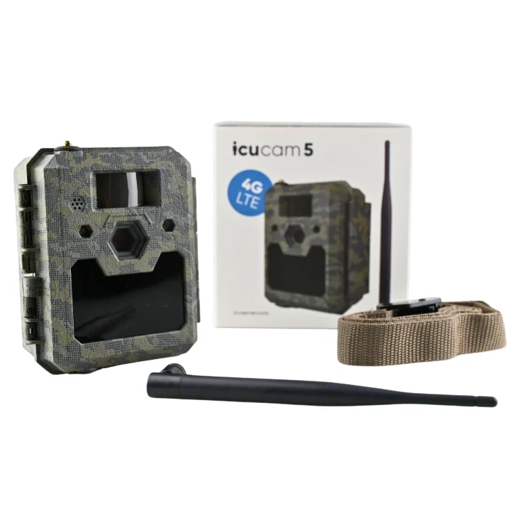 Zestaw Fotopułapka Icucam 5- 4G/LTE GSM12Mpx,52 diody IR, 40m doświetlenia, PL +Karta SD 32Gb +8xAA