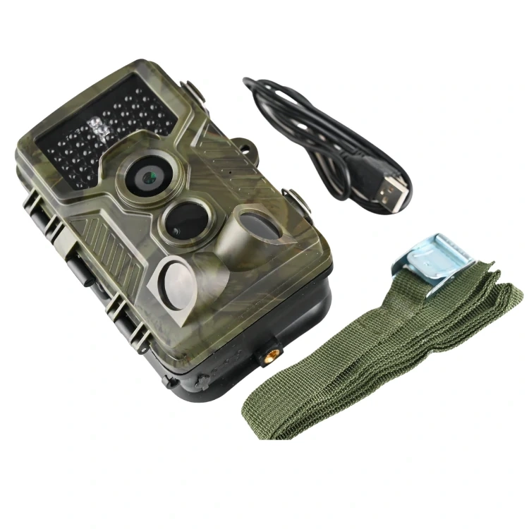 Zestaw Fotopułapka kamera leśna TOPHUNT HC800A FHD 42xIR 16MPX + Karta SD 32 GB +8xAA