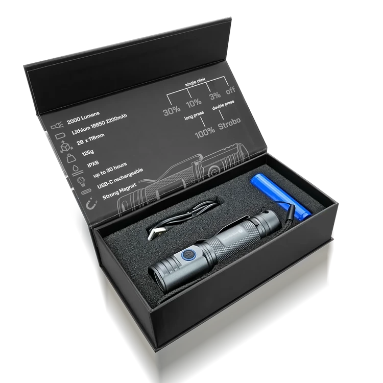 Ładowalna latarka ręczna LED everActive FL-2000R Buddy