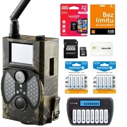 Zestaw Fotopułapka GSM kamera leśna HC-300M 40 IR 940nm Czujnik Ruchu v3