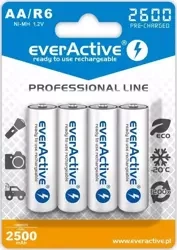 Akumulatorki AA / R6 everActive Ni-MH 2600 mAh ready to use - 4 sztuki