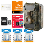 Zestaw Fotopułapka kamera leśna 4.0 CG Pro 60° 4G LTE 24MPX + 12AA + SD32GB + SIM